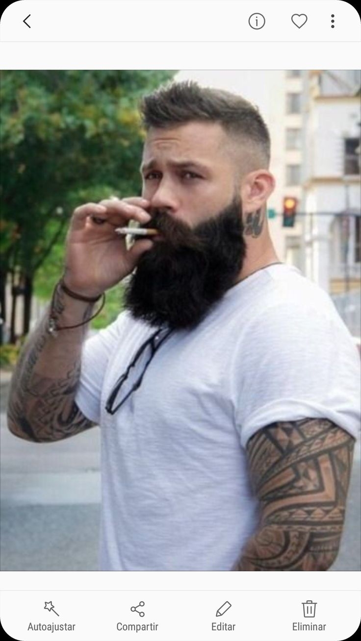 Прическа кроп с бородой