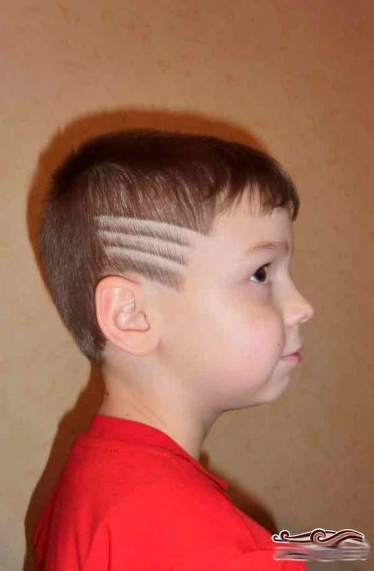 Стрижки для мальчиков с полосками