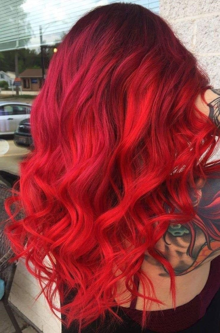 Крамноеокрашивание волос