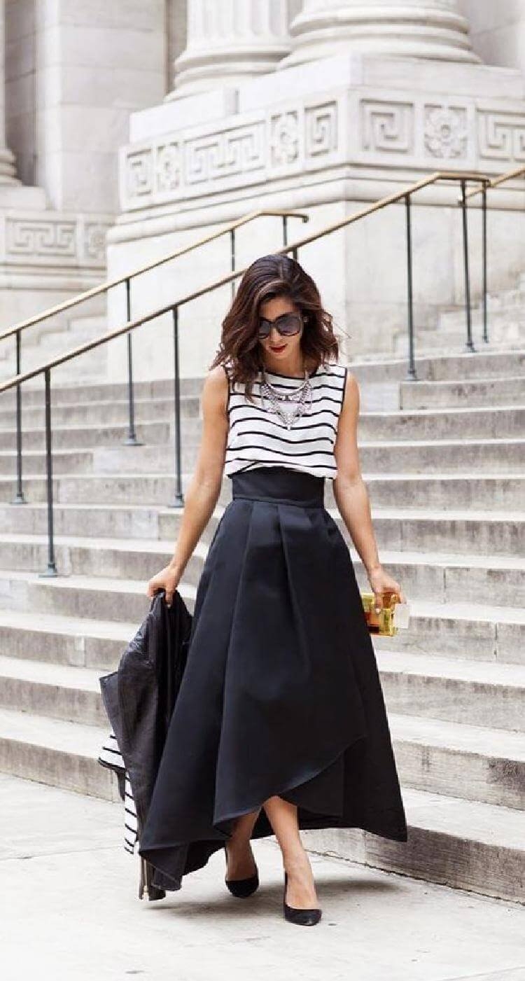 Стиль с длинной юбкой