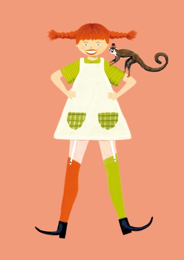 Пеппи длинный чулок портрет