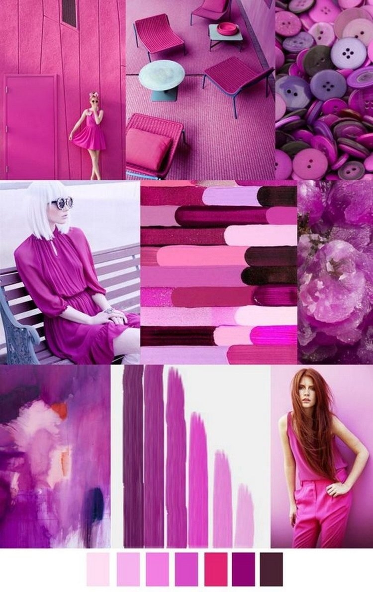 Сочетание розового и сиреневого