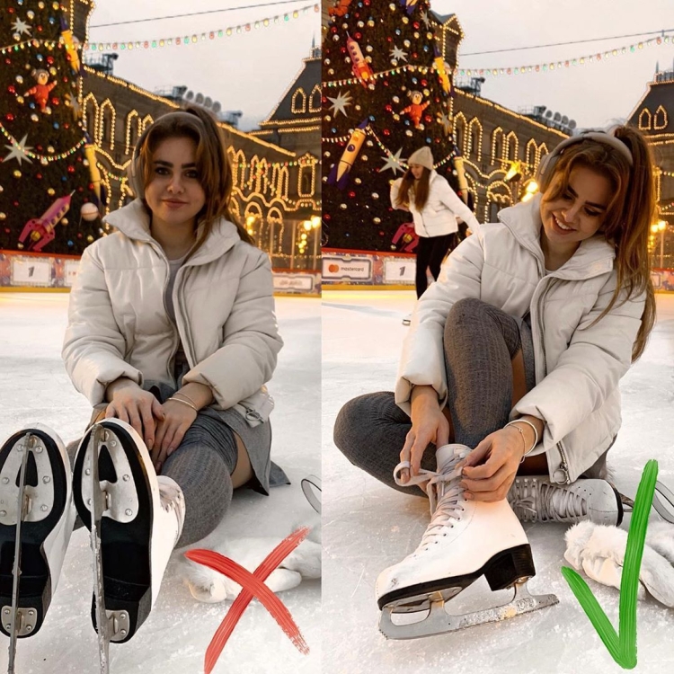 Новогодняя фотосессия на коньках