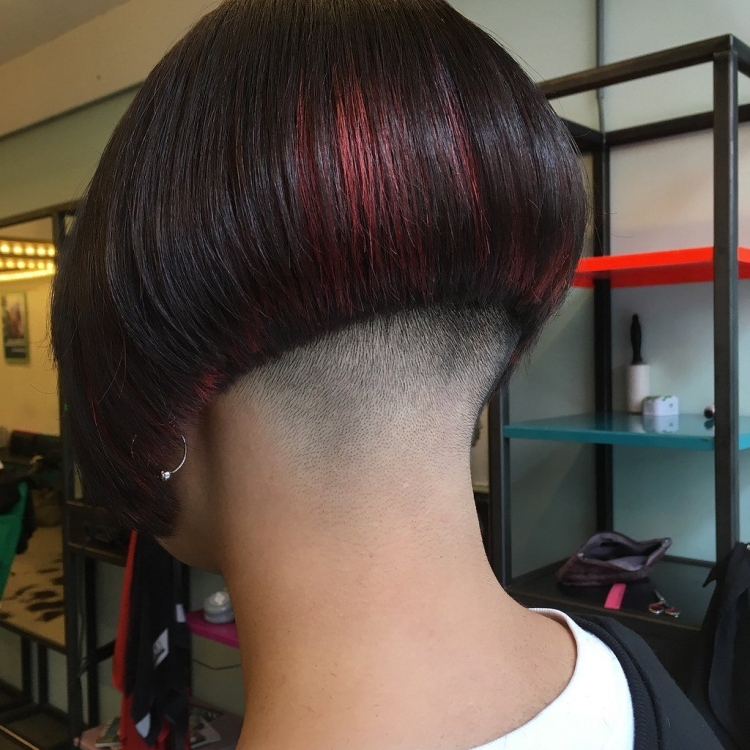 Short Bob Haircut Buzzed nape