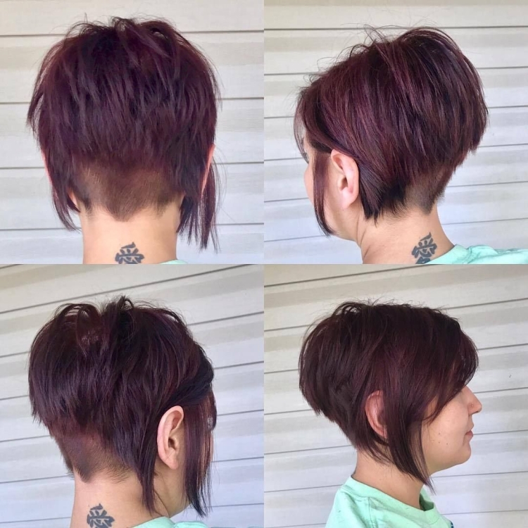 Боб каре сзади выбрито