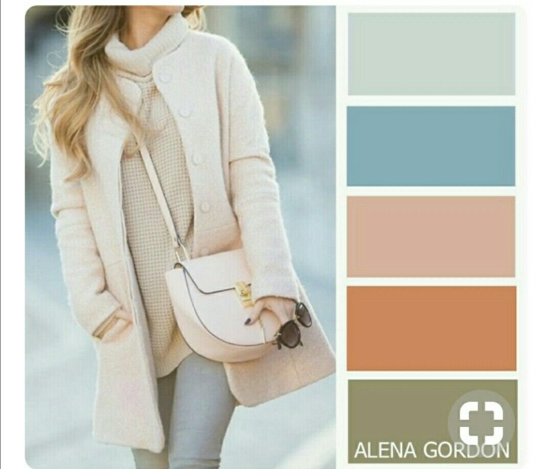 Сочетание пастельных цветов в одежде