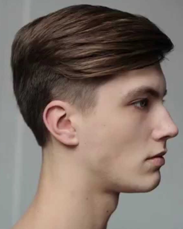 Стрижка полька мужская классическая