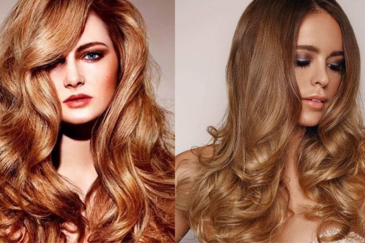 Карамельно золотистый цвет волос