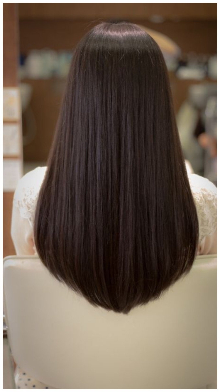 Стрижки длинные волосы полук