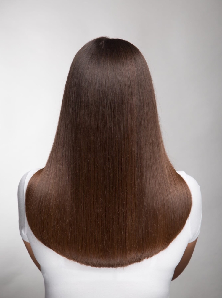 Стрижка полукругом на длинные волосы