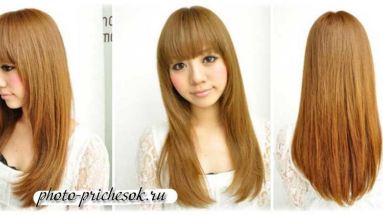 Волосы каскадом и полукругом