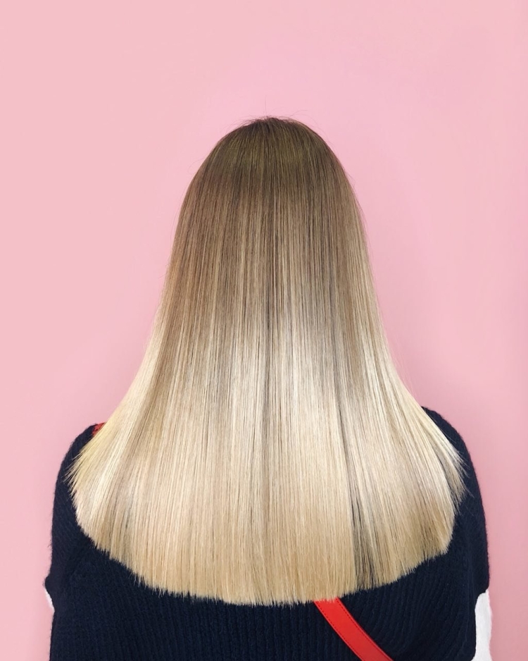 Полукруг на длинные волосы