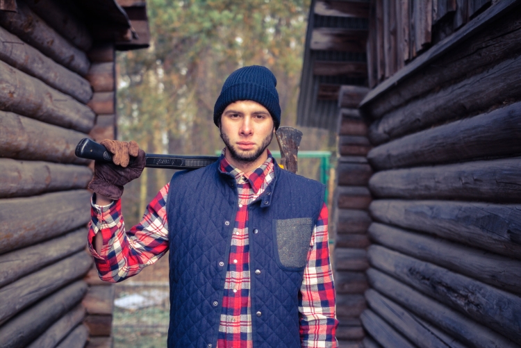 Дровосек фотосессия в деревенском стиле