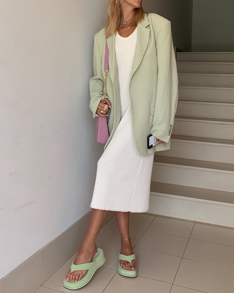 Платье с пиджаком оверсайз