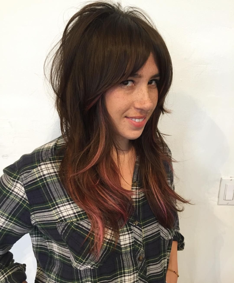 Лоскутная стрижка на длинные волосы