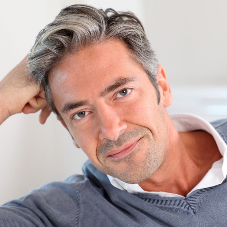 Лицо мужчины 50 лет