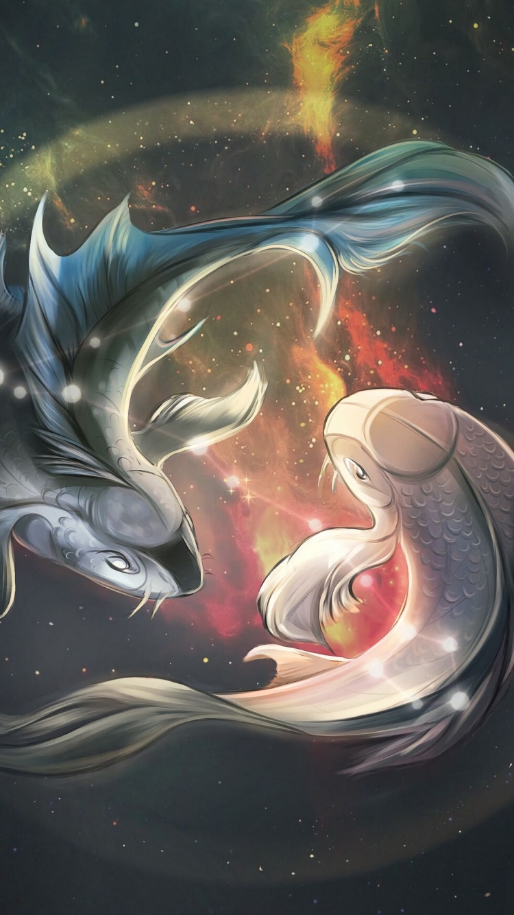 Рыбы знак зодиака арт