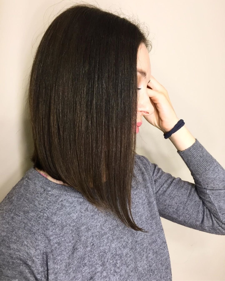 Удлиненное каре спереди длиннее