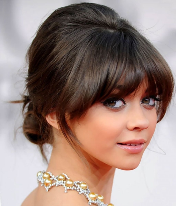 Прически с челкой