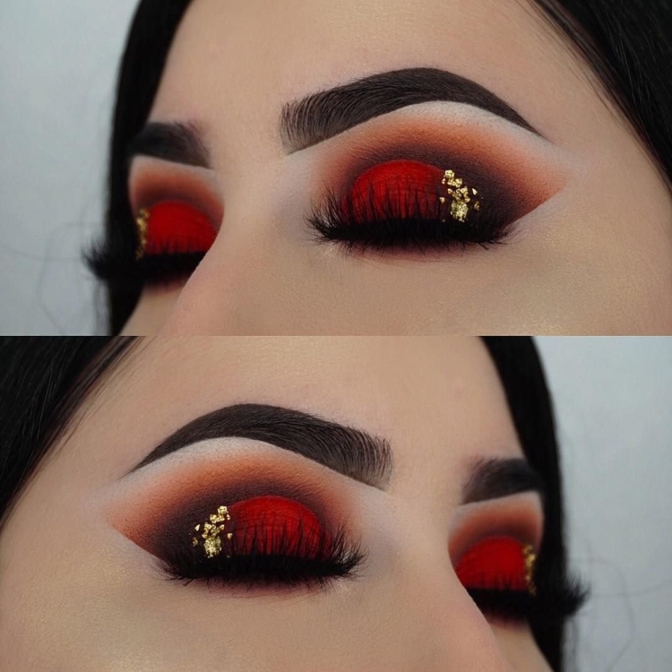 Красно черный макияж