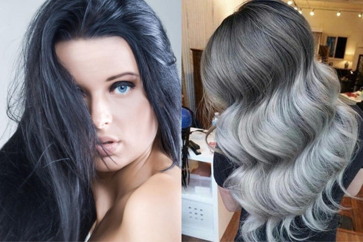 Цвет волос серый графит