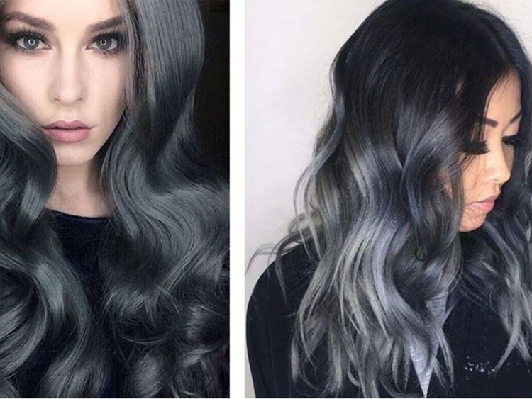 Пепельно черный цвет волос