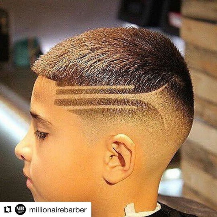 Стрижки для мальчиков с полосками