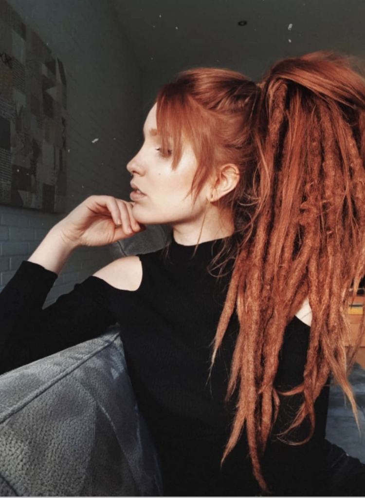 Дреды рыжие женские