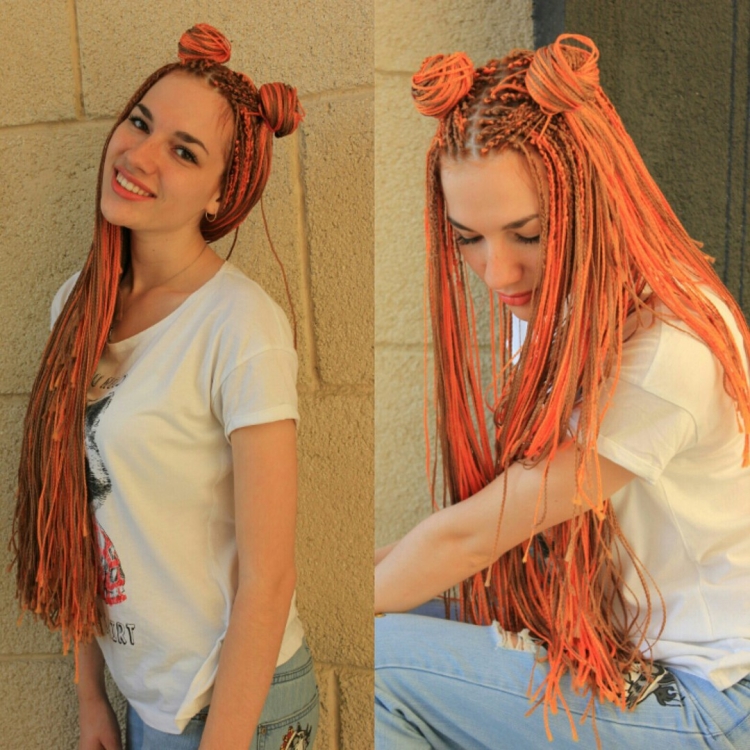 Канекалон на рыжие волосы