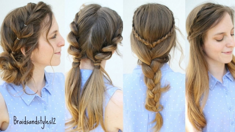 Причёски на средние волосы в школу
