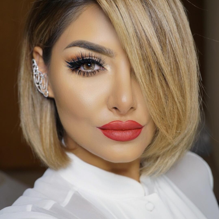 Модное каре асимметричная