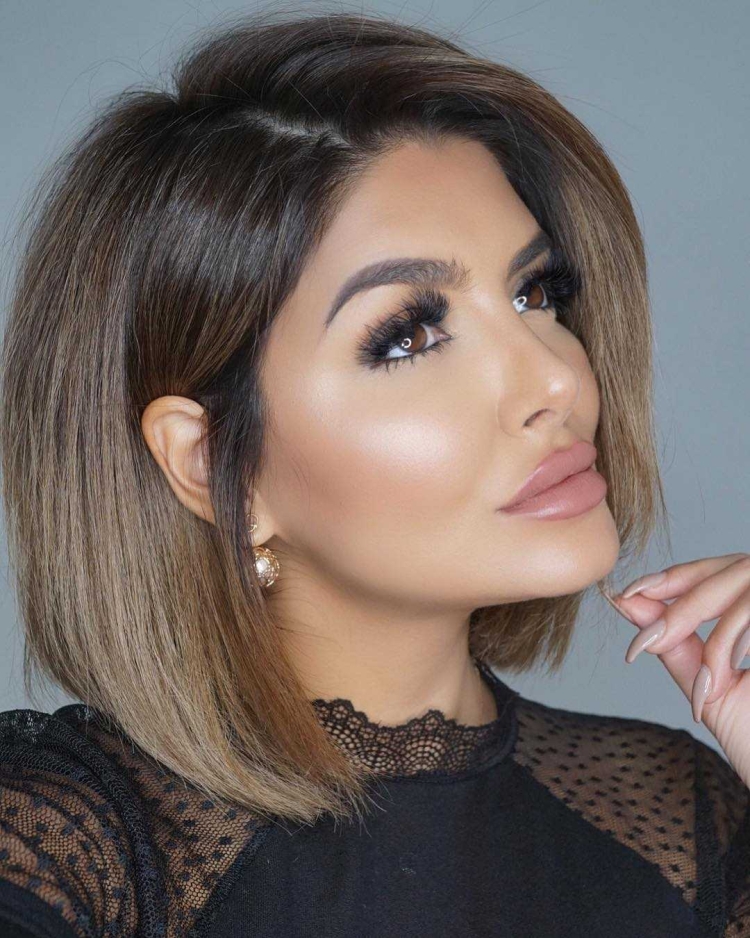 Стрижка для брюнеток с карими глазами