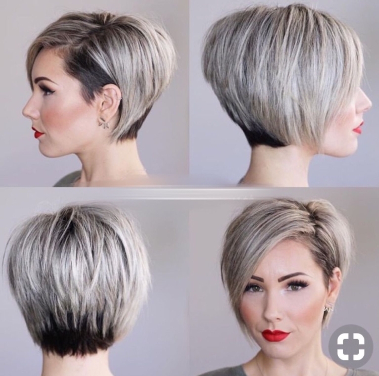 Стрижка Боб каре Пикси на средние волосы