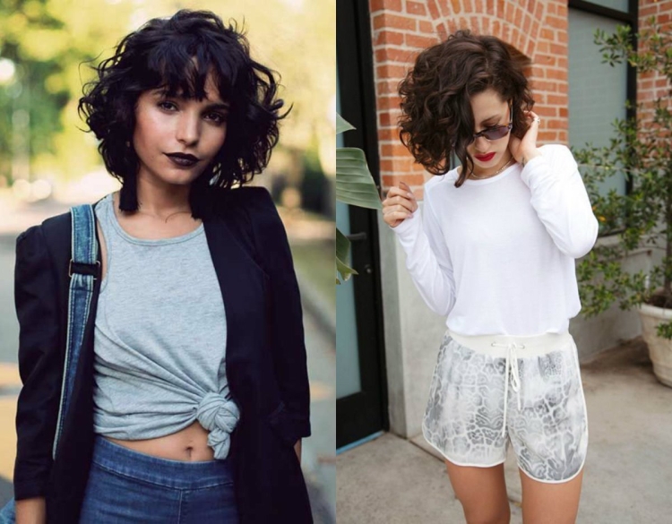 Боб каре на волнистые волосы