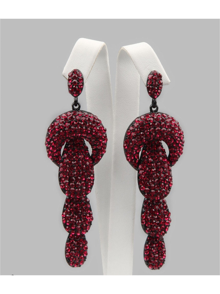 Красные серьги бижутерия