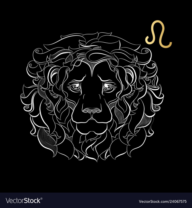 Лев знак зодиака черный