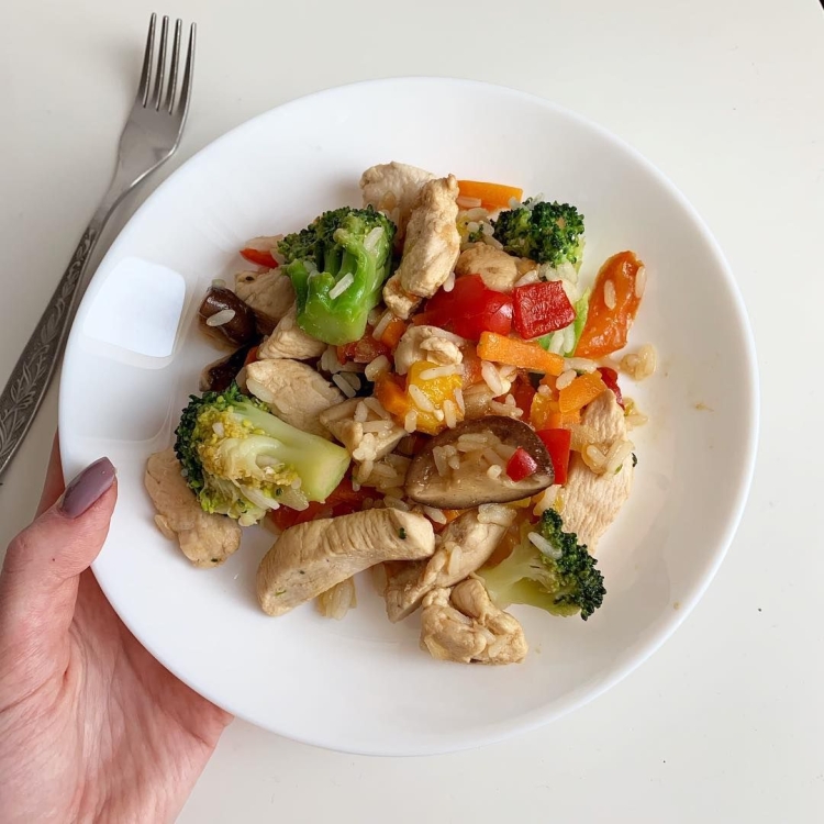 Ужин ПП на домашней тарелке