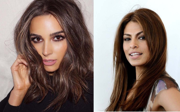 Цвет волос для карих глаз и смуглой кожи