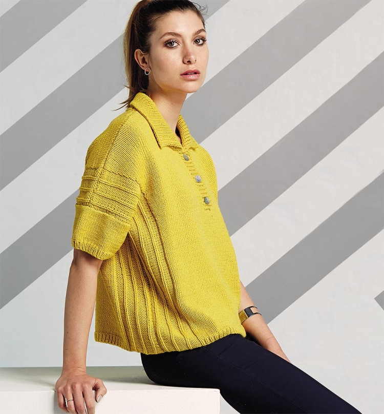 Желтый пуловер