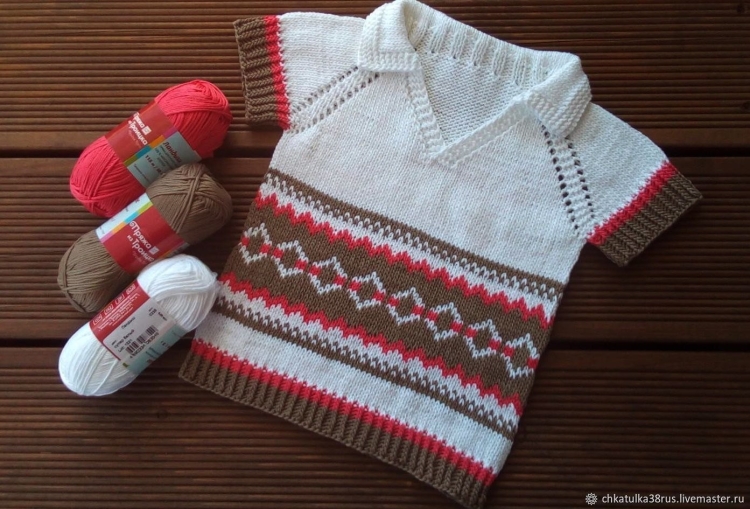 Вязаное поло для мальчика