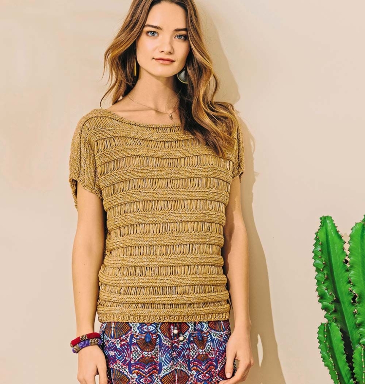 Кофточка из ленточной пряжи