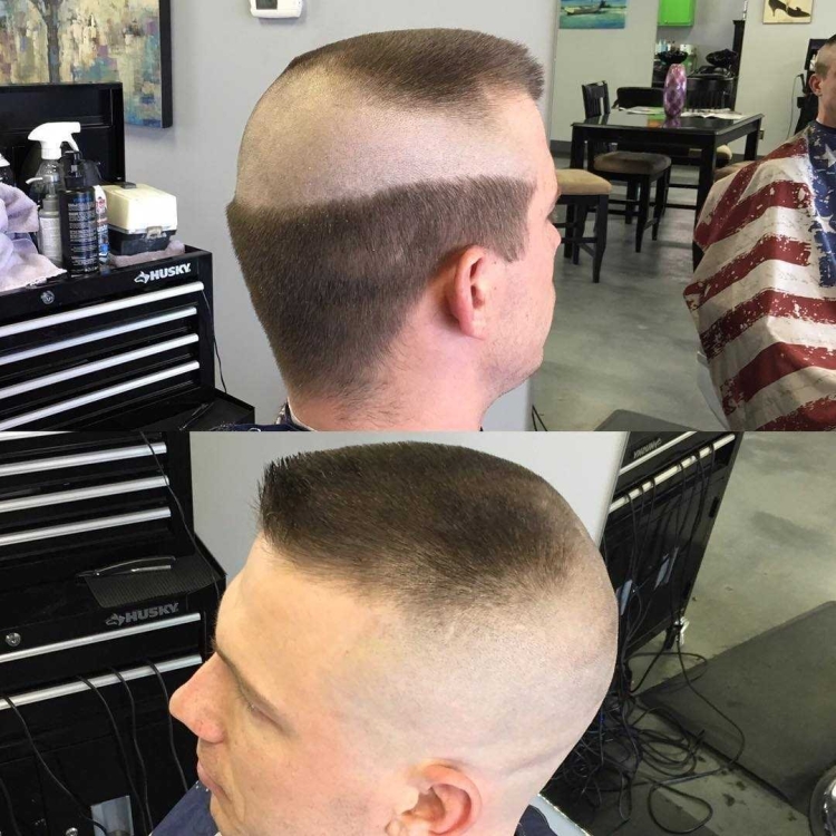 Мужская стрижка барбер сзади