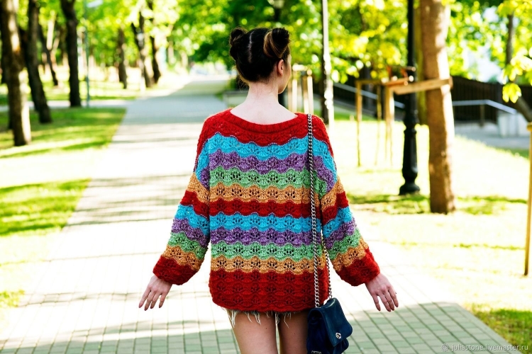 Разноцветный джемпер