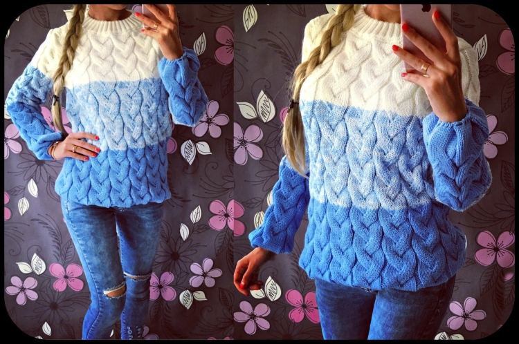 Вязаные цветные кофты