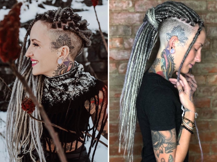 Дреды ирокез женские