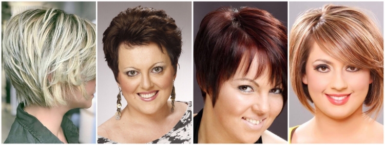 Модные стрижки на короткие волосы для полных женщин