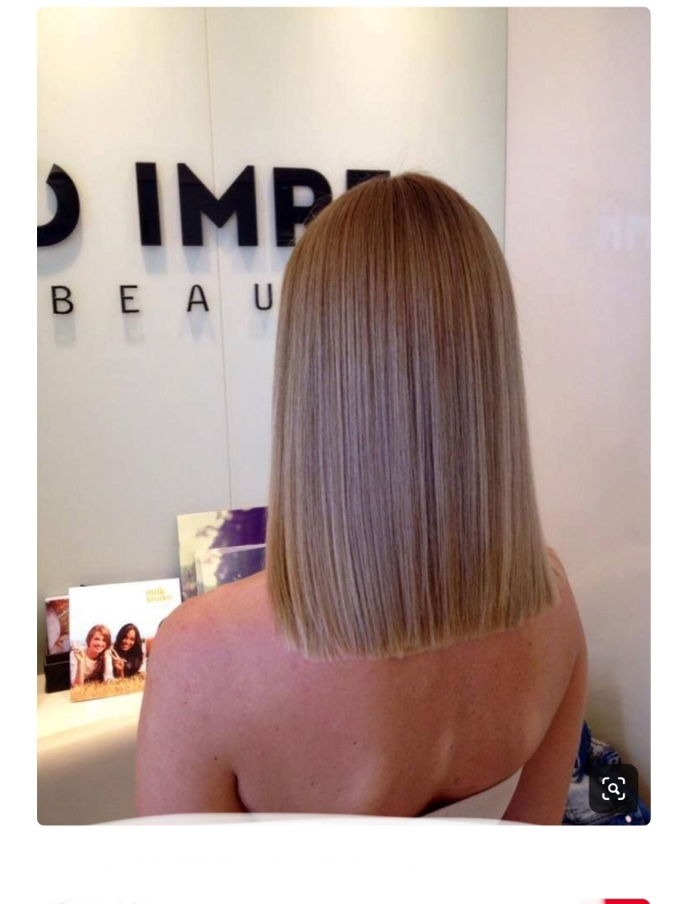 Стрижка волос ровным срезом