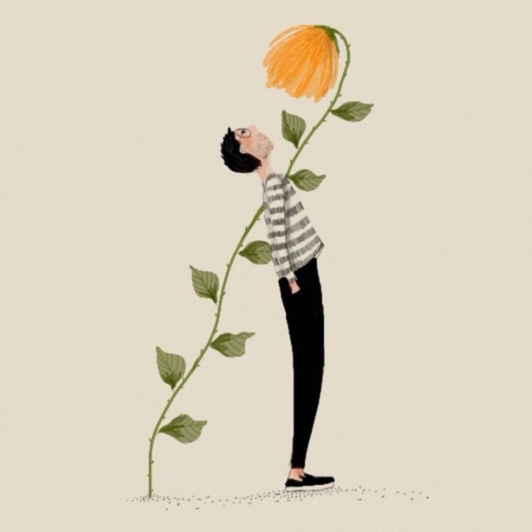 Открытка с днём рождения девушке Минимализм