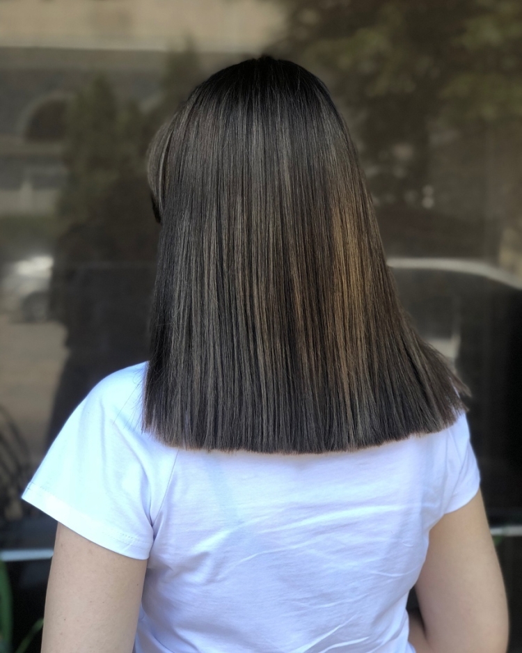 Ровный срез волос