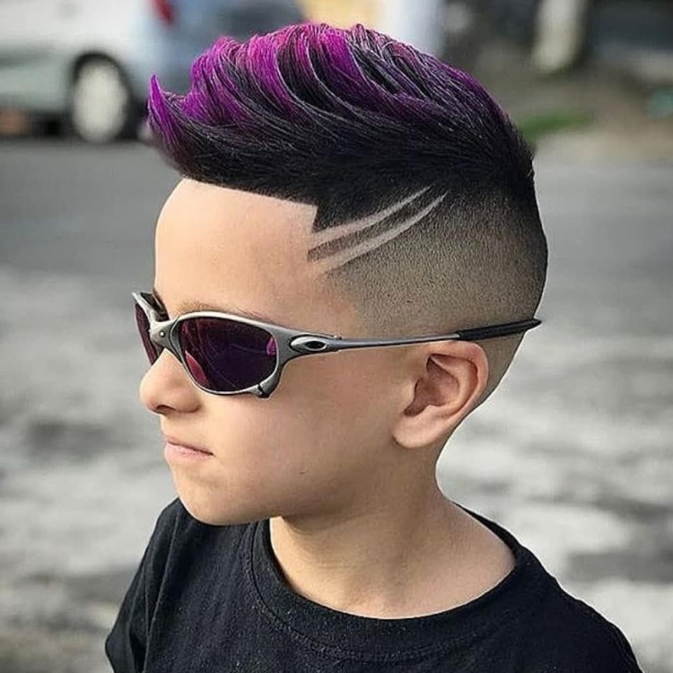 Разноцветные стрижки для мальчиков